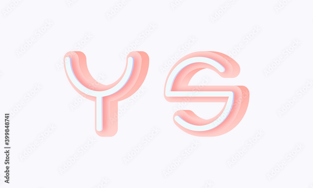 3D isometric premade logo rounded kids store circle monogram alphabet characters 3D isometric premade logo rounded kids store circle monogram alphabet characters