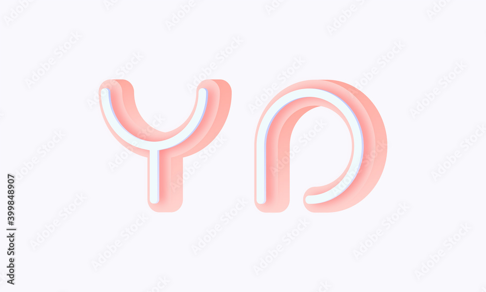 3D isometric premade logo rounded kids store circle monogram alphabet characters 3D isometric premade logo rounded kids store circle monogram alphabet characters