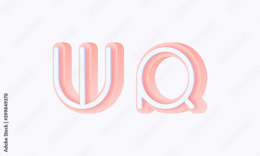 3D isometric premade logo rounded kids store circle monogram alphabet characters 3D isometric premade logo rounded kids store circle monogram alphabet characters