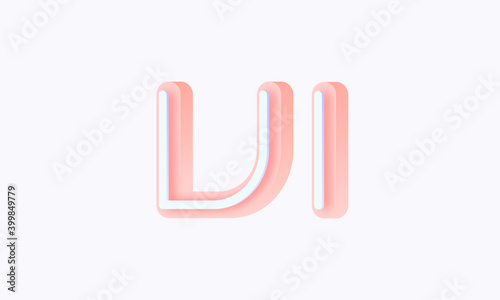 3D isometric premade logo rounded kids store circle monogram alphabet characters
