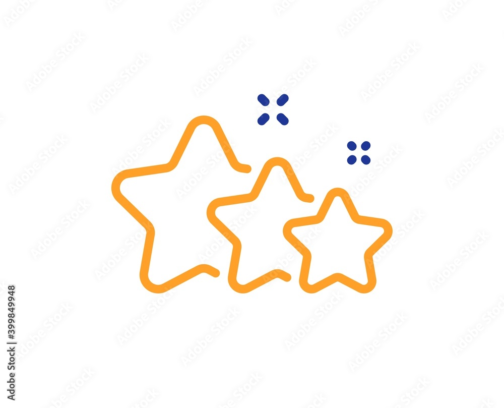 Stars line icon. Best ranking sign. Rating symbol. Quality design element. Line style stars icon. Editable stroke. Vector Stars line icon. Best ranking sign. Rating symbol. Quality design element. Line style stars icon. Editable stroke. Vector