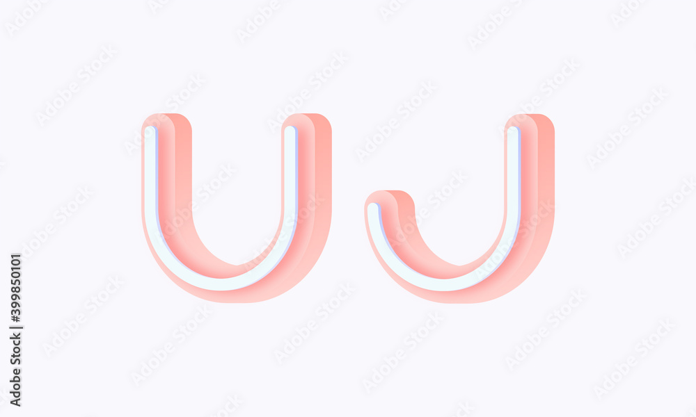 3D isometric premade logo rounded kids store circle monogram alphabet characters 3D isometric premade logo rounded kids store circle monogram alphabet characters