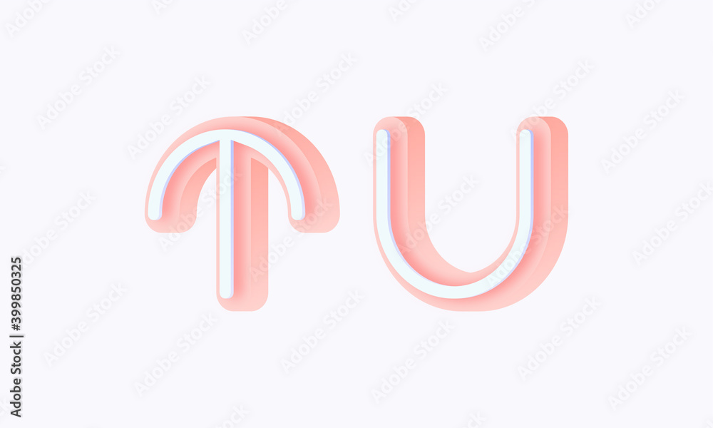 3D isometric premade logo rounded kids store circle monogram alphabet characters 3D isometric premade logo rounded kids store circle monogram alphabet characters