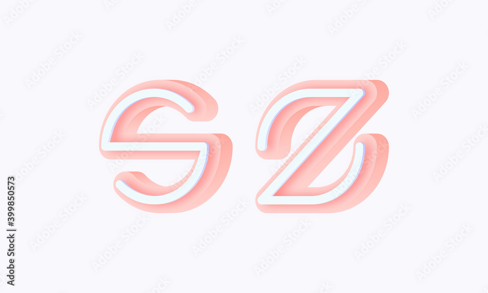 3D isometric premade logo rounded kids store circle monogram alphabet characters 3D isometric premade logo rounded kids store circle monogram alphabet characters