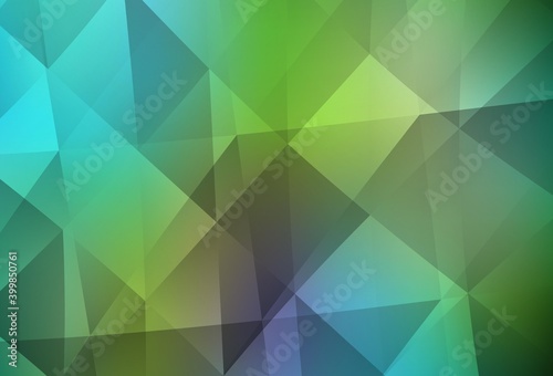 Light Blue, Yellow vector low poly layout.