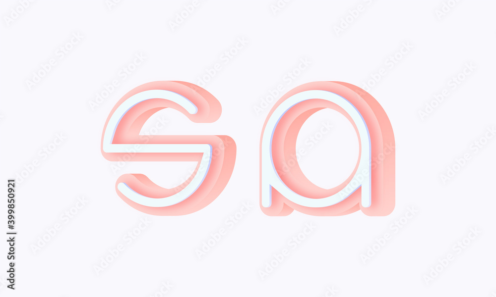 3D isometric premade logo rounded kids store circle monogram alphabet characters 3D isometric premade logo rounded kids store circle monogram alphabet characters