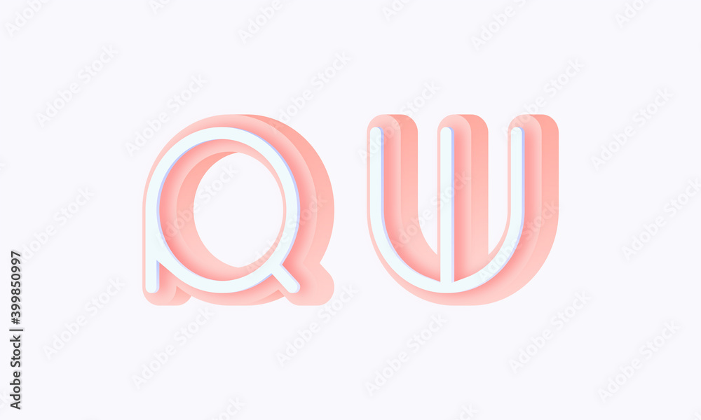 3D isometric premade logo rounded kids store circle monogram alphabet characters 3D isometric premade logo rounded kids store circle monogram alphabet characters