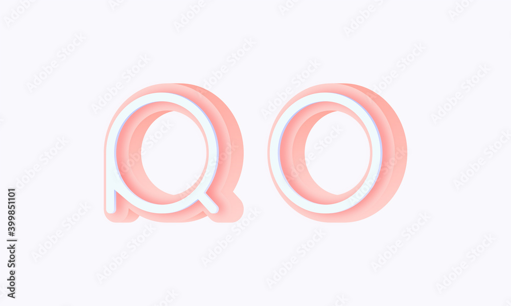 3D isometric premade logo rounded kids store circle monogram alphabet characters 3D isometric premade logo rounded kids store circle monogram alphabet characters