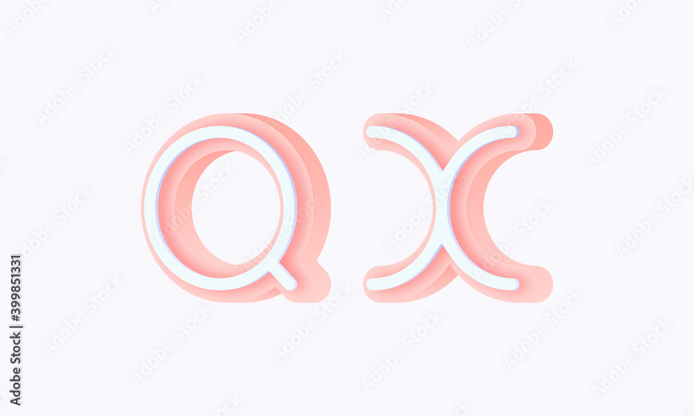3D isometric premade logo rounded kids store circle monogram alphabet characters 3D isometric premade logo rounded kids store circle monogram alphabet characters