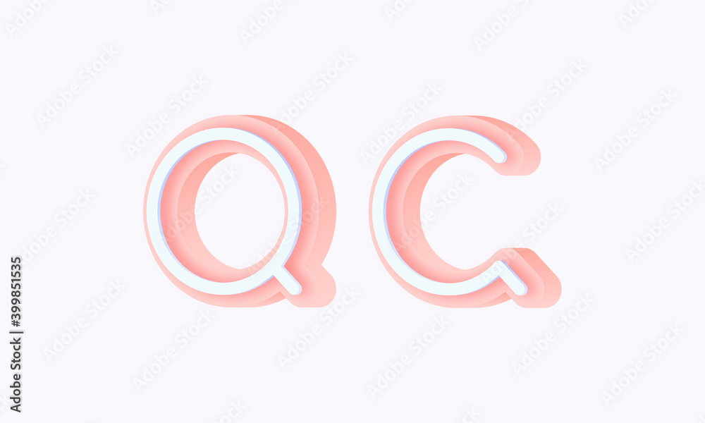 3D isometric premade logo rounded kids store circle monogram alphabet characters 3D isometric premade logo rounded kids store circle monogram alphabet characters