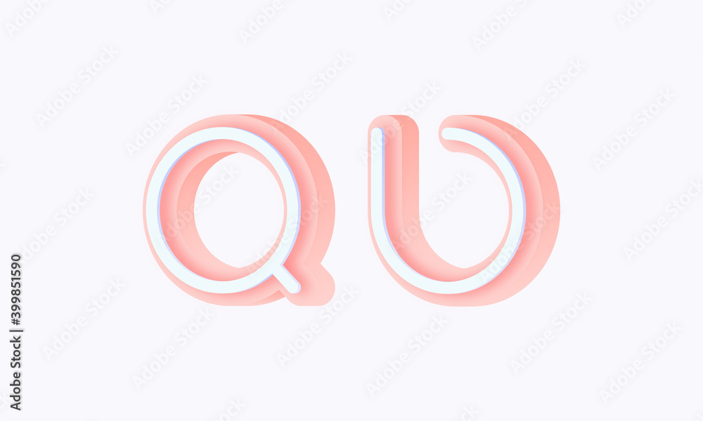 3D isometric premade logo rounded kids store circle monogram alphabet characters 3D isometric premade logo rounded kids store circle monogram alphabet characters