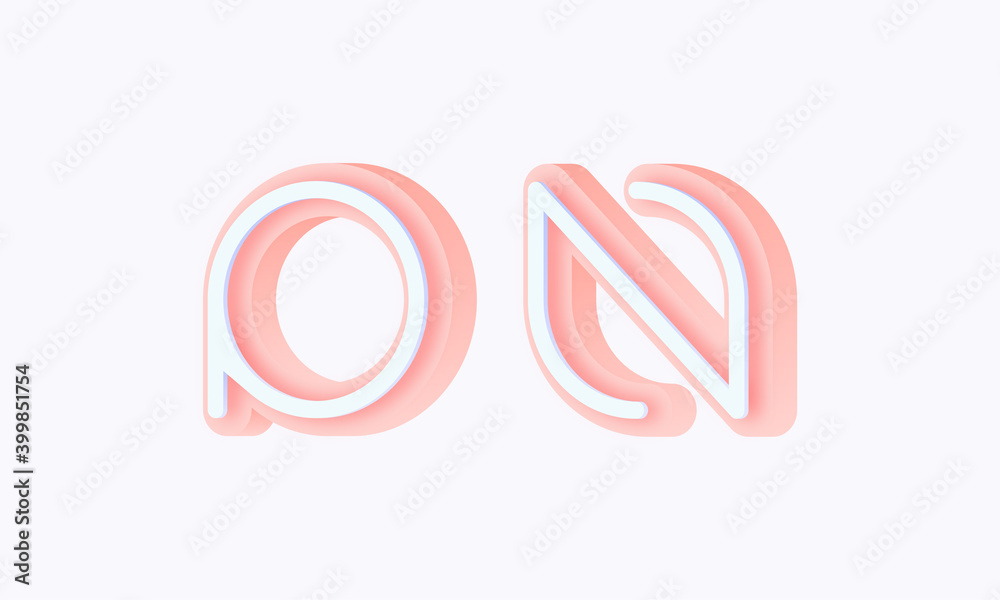 3D isometric premade logo rounded kids store circle monogram alphabet characters