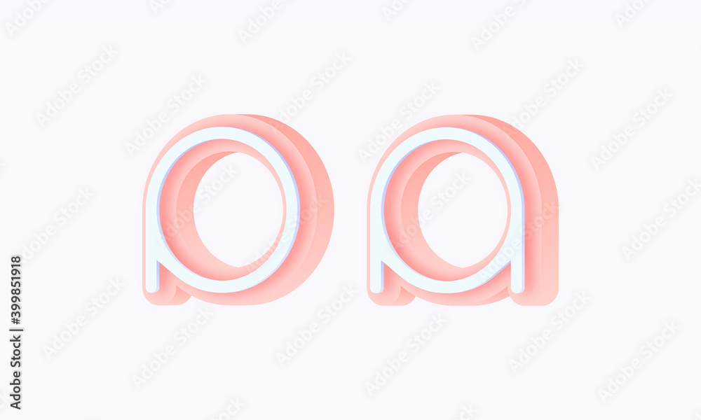 3D isometric premade logo rounded kids store circle monogram alphabet characters 3D isometric premade logo rounded kids store circle monogram alphabet characters