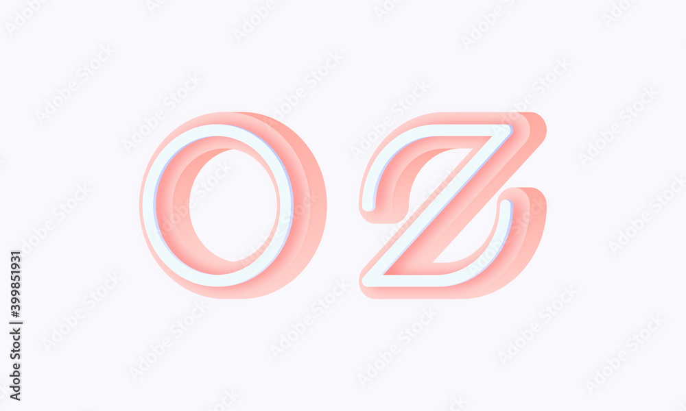 3D isometric premade logo rounded kids store circle monogram alphabet characters 3D isometric premade logo rounded kids store circle monogram alphabet characters