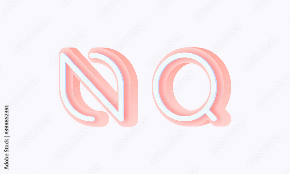 3D isometric premade logo rounded kids store circle monogram alphabet characters 3D isometric premade logo rounded kids store circle monogram alphabet characters