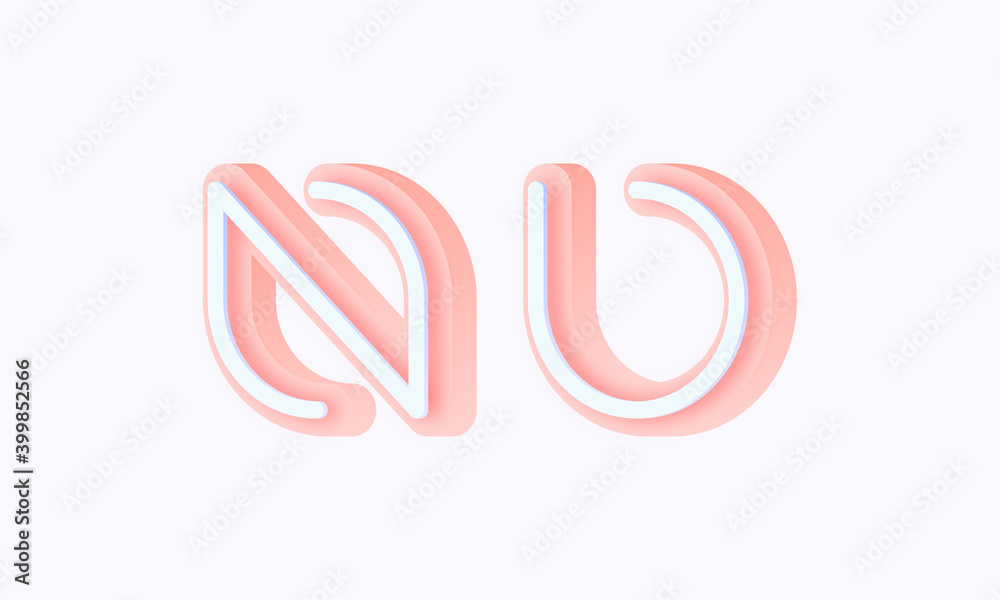 3D isometric premade logo rounded kids store circle monogram alphabet characters 3D isometric premade logo rounded kids store circle monogram alphabet characters
