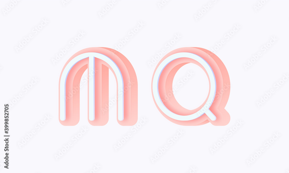 3D isometric premade logo rounded kids store circle monogram alphabet characters 3D isometric premade logo rounded kids store circle monogram alphabet characters