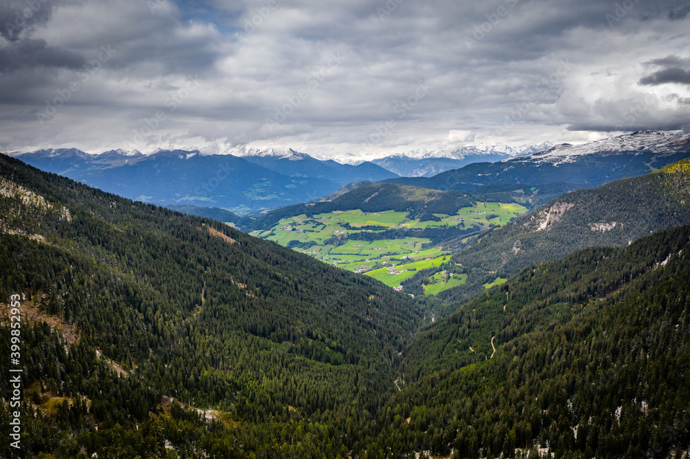 view on mountain landscape in the alps