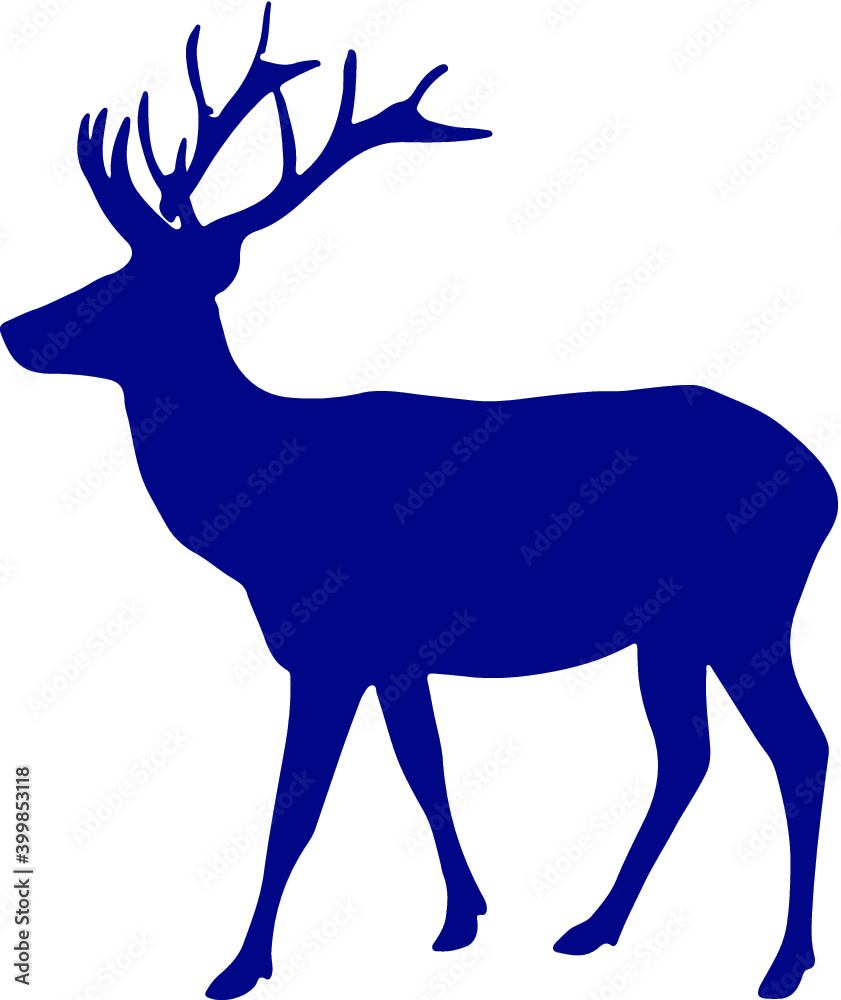 Obraz premium deer silhouette vector