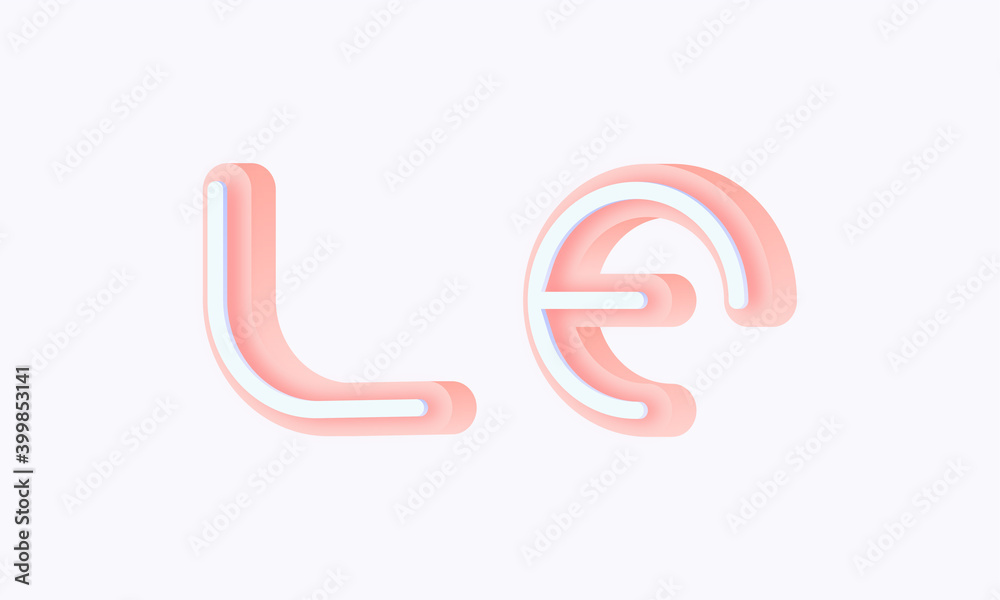 3D isometric premade logo rounded kids store circle monogram alphabet characters 3D isometric premade logo rounded kids store circle monogram alphabet characters