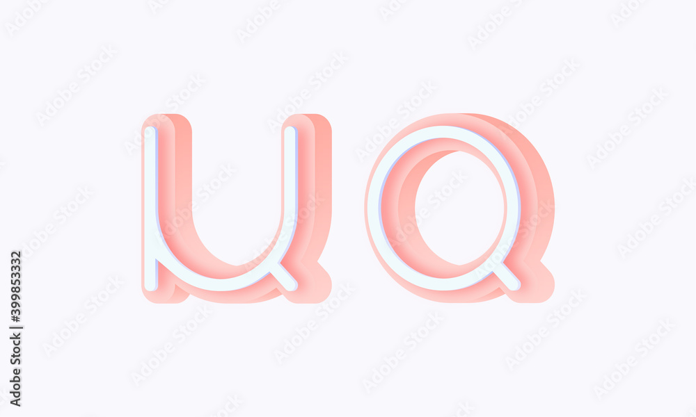 3D isometric premade logo rounded kids store circle monogram alphabet characters 3D isometric premade logo rounded kids store circle monogram alphabet characters