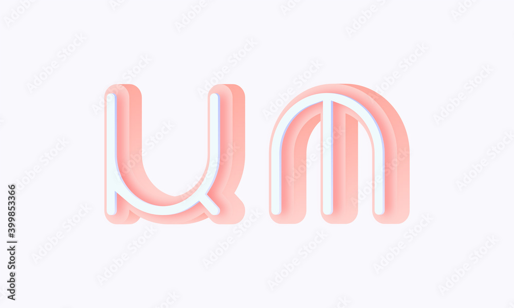 3D isometric premade logo rounded kids store circle monogram alphabet characters 3D isometric premade logo rounded kids store circle monogram alphabet characters
