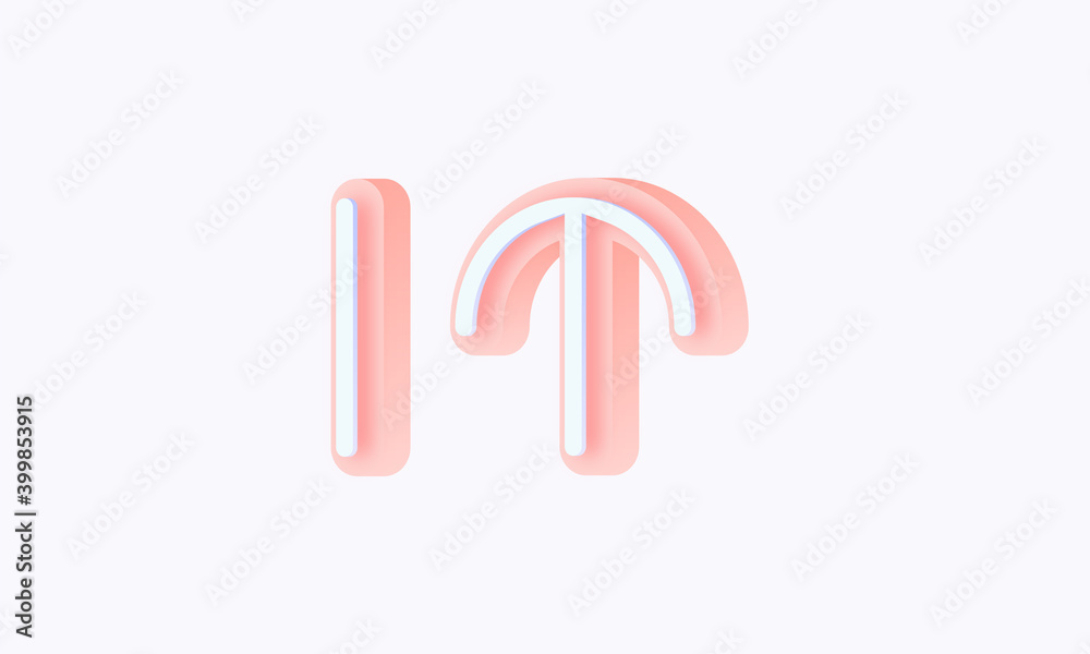 3D isometric premade logo rounded kids store circle monogram alphabet characters 3D isometric premade logo rounded kids store circle monogram alphabet characters