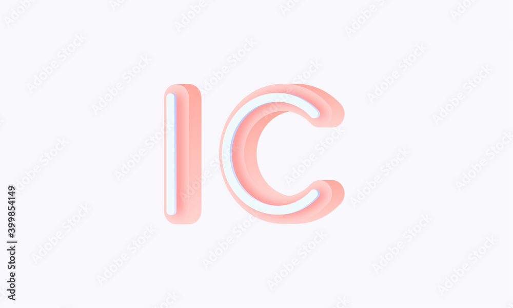 3D isometric premade logo rounded kids store circle monogram alphabet characters 3D isometric premade logo rounded kids store circle monogram alphabet characters