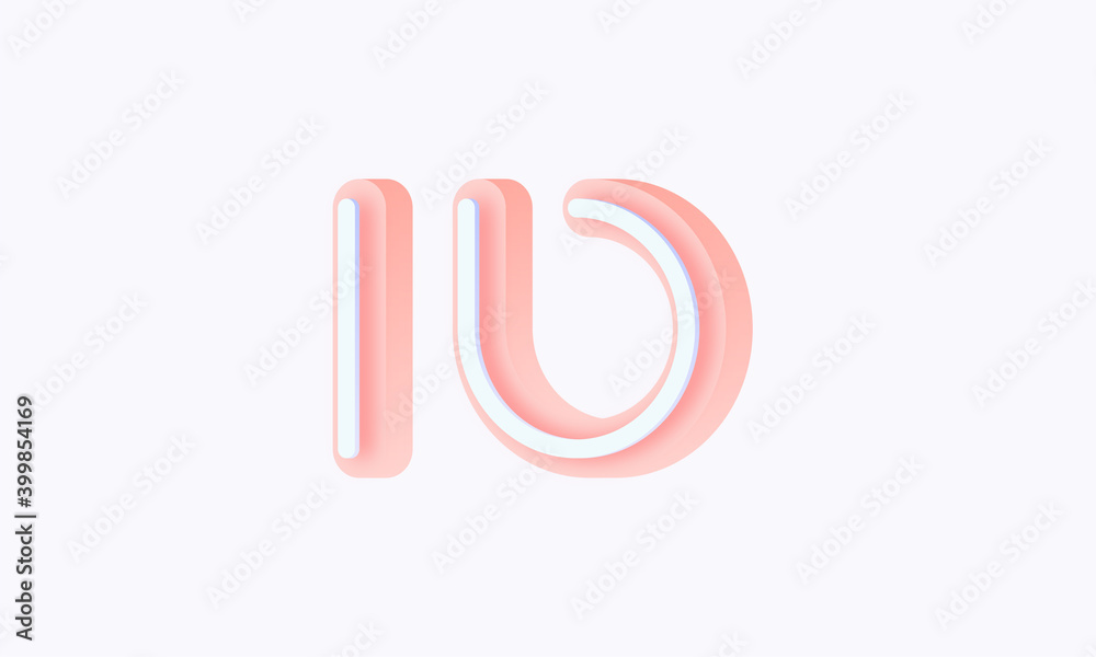 3D isometric premade logo rounded kids store circle monogram alphabet characters 3D isometric premade logo rounded kids store circle monogram alphabet characters
