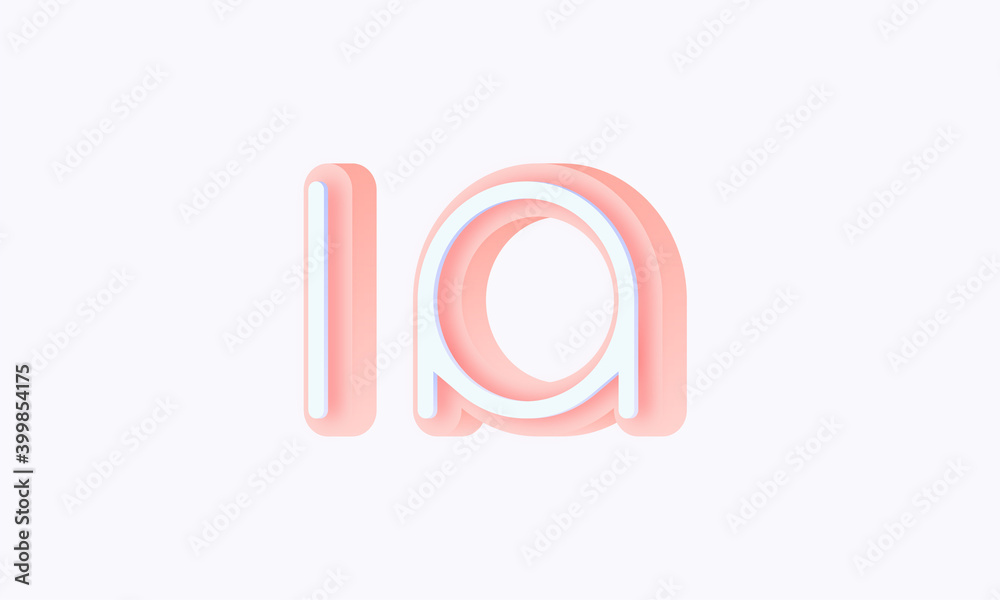 3D isometric premade logo rounded kids store circle monogram alphabet characters 3D isometric premade logo rounded kids store circle monogram alphabet characters
