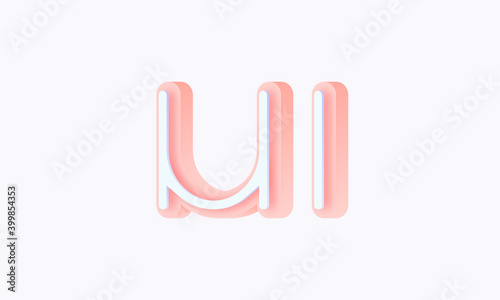 3D isometric premade logo rounded kids store circle monogram alphabet characters