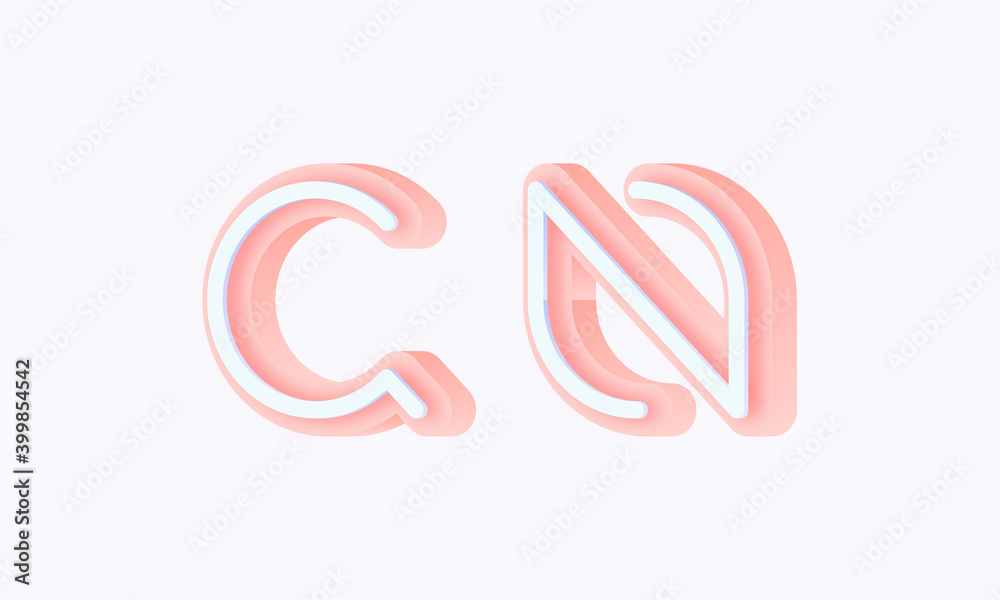 3D isometric premade logo rounded kids store circle monogram alphabet characters 3D isometric premade logo rounded kids store circle monogram alphabet characters
