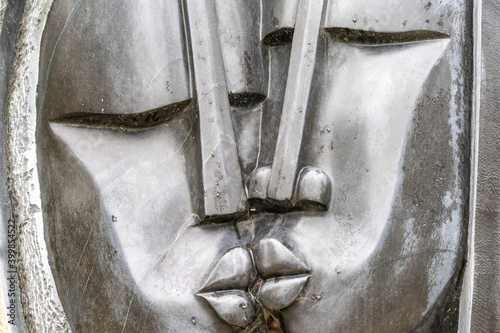 view of one of the many sculptures in the Buddha Eden Gardens in Portugal photo