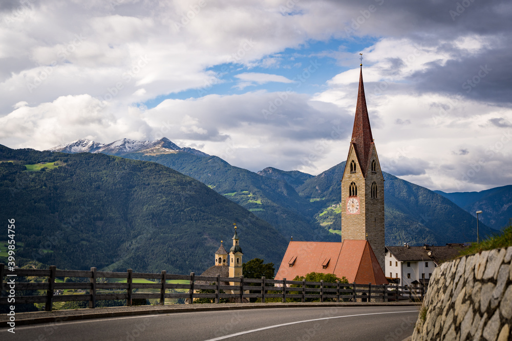 church in the mountains of south tirol