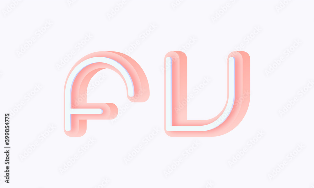 3D isometric premade logo rounded kids store circle monogram alphabet characters 3D isometric premade logo rounded kids store circle monogram alphabet characters