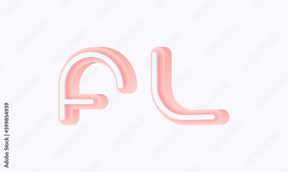 3D isometric premade logo rounded kids store circle monogram alphabet characters 3D isometric premade logo rounded kids store circle monogram alphabet characters