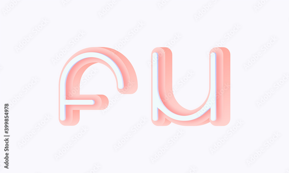 3D isometric premade logo rounded kids store circle monogram alphabet characters 3D isometric premade logo rounded kids store circle monogram alphabet characters