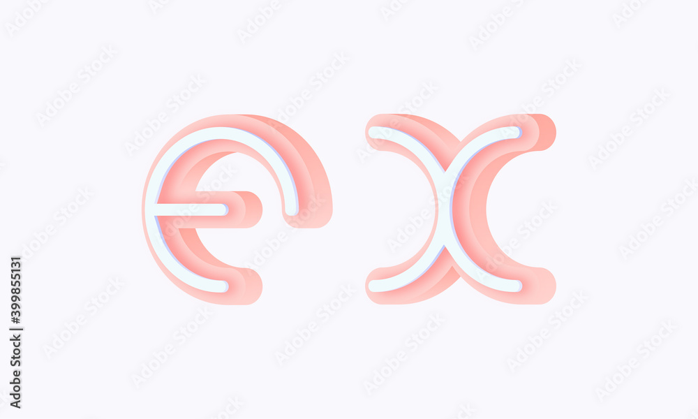 3D isometric premade logo rounded kids store circle monogram alphabet characters 3D isometric premade logo rounded kids store circle monogram alphabet characters