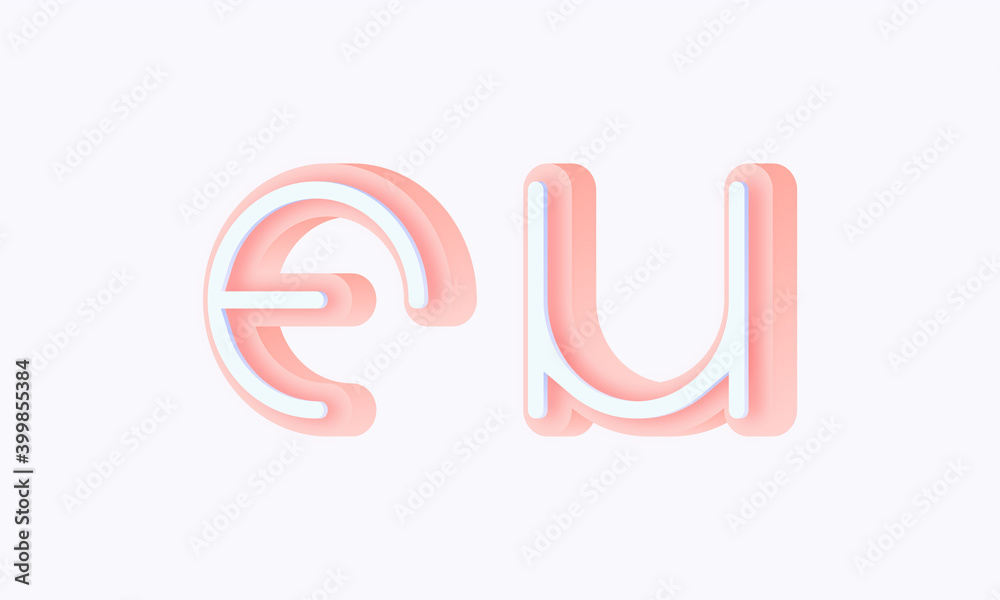 3D isometric premade logo rounded kids store circle monogram alphabet characters 3D isometric premade logo rounded kids store circle monogram alphabet characters