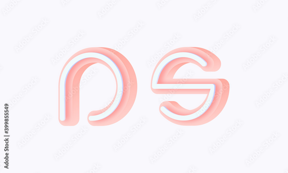 3D isometric premade logo rounded kids store circle monogram alphabet characters 3D isometric premade logo rounded kids store circle monogram alphabet characters