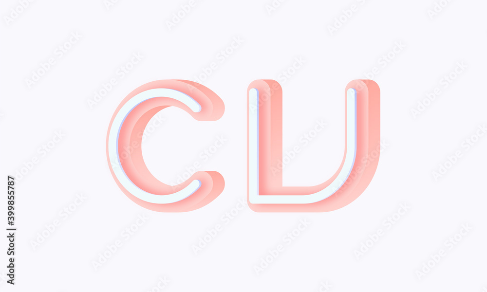 3D isometric premade logo rounded kids store circle monogram alphabet characters 3D isometric premade logo rounded kids store circle monogram alphabet characters