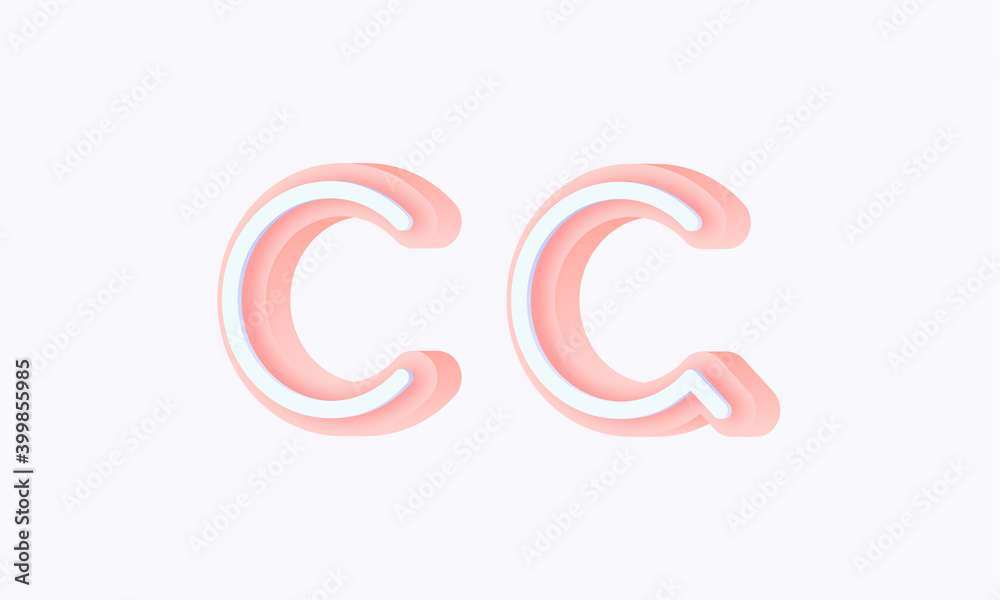 3D isometric premade logo rounded kids store circle monogram alphabet characters 3D isometric premade logo rounded kids store circle monogram alphabet characters