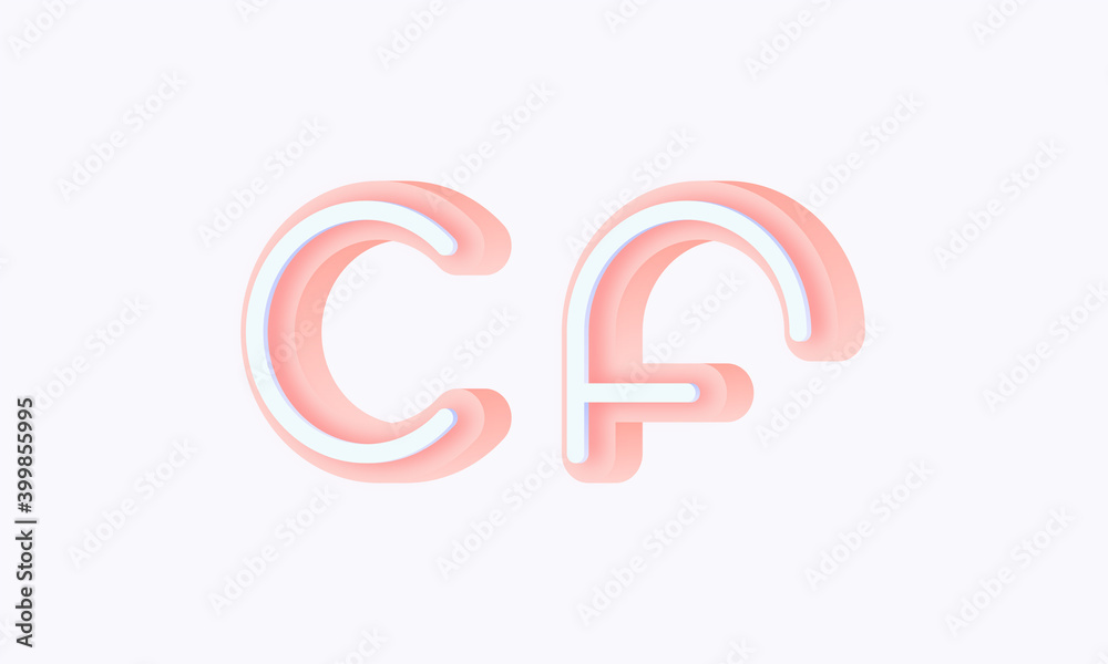 3D isometric premade logo rounded kids store circle monogram alphabet characters 3D isometric premade logo rounded kids store circle monogram alphabet characters