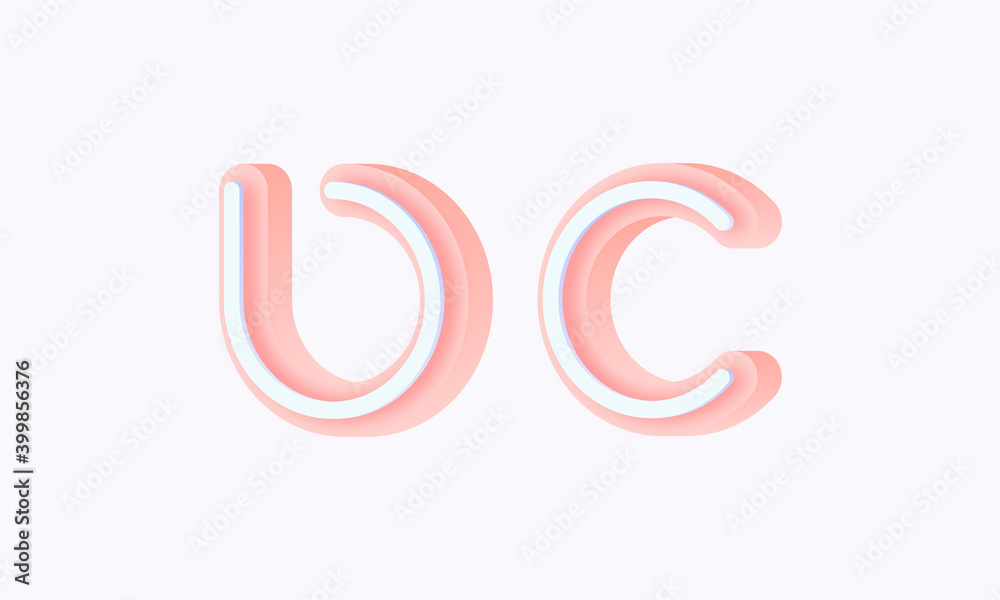 3D isometric premade logo rounded kids store circle monogram alphabet characters 3D isometric premade logo rounded kids store circle monogram alphabet characters