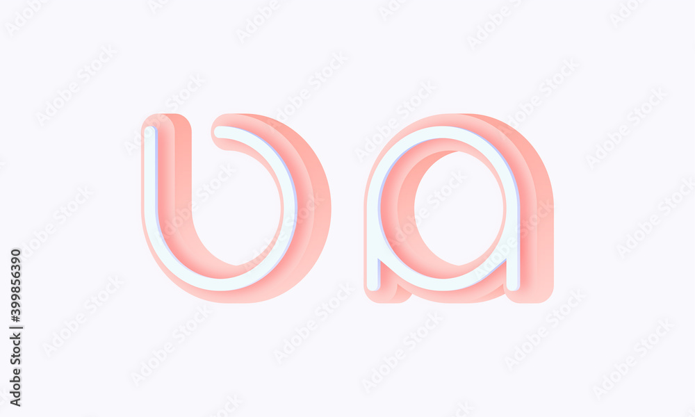 3D isometric premade logo rounded kids store circle monogram alphabet characters 3D isometric premade logo rounded kids store circle monogram alphabet characters