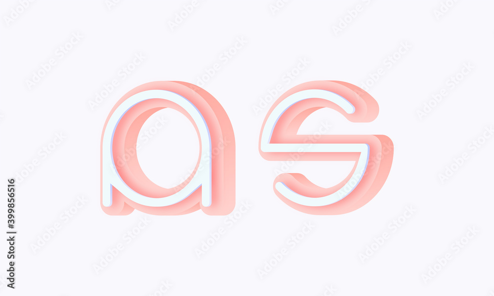 3D isometric premade logo rounded kids store circle monogram alphabet characters 3D isometric premade logo rounded kids store circle monogram alphabet characters