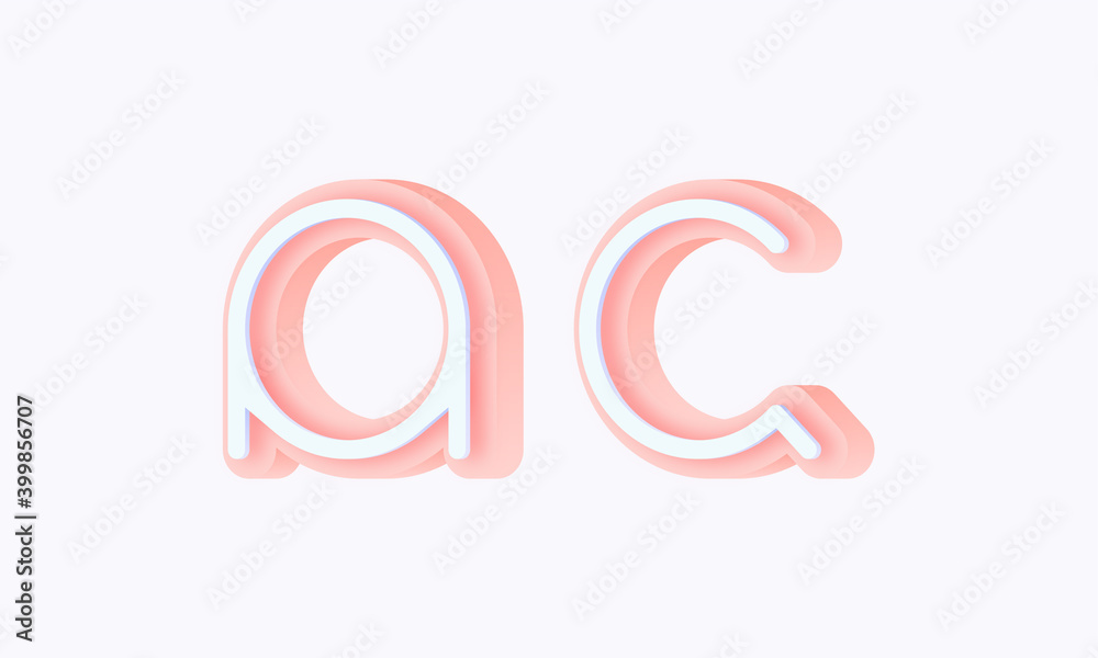 3D isometric premade logo rounded kids store circle monogram alphabet characters 3D isometric premade logo rounded kids store circle monogram alphabet characters