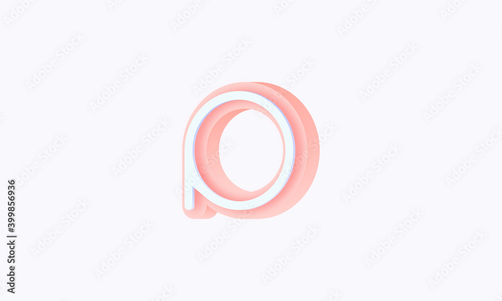 3D isometric premade logo rounded kids store circle monogram alphabet characters 3D isometric premade logo rounded kids store circle monogram alphabet characters
