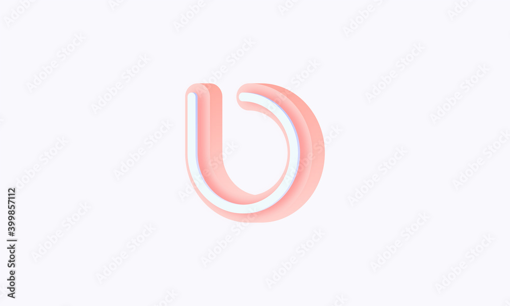 3D isometric premade logo rounded kids store circle monogram alphabet characters 3D isometric premade logo rounded kids store circle monogram alphabet characters