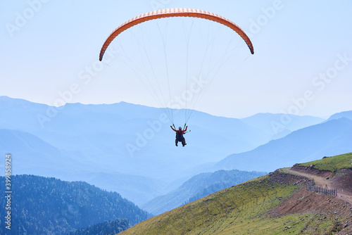 paraglider in the mountains